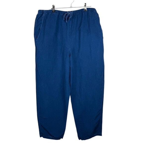 Eileen Fisher Italian Linen Rayon Blend Lantern Pants Drawstring Blue Size Large - Picture 1 of 12